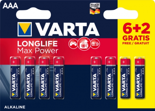 Baterija AAA Max-Tech SPO VARTA 8 gab/iepak.